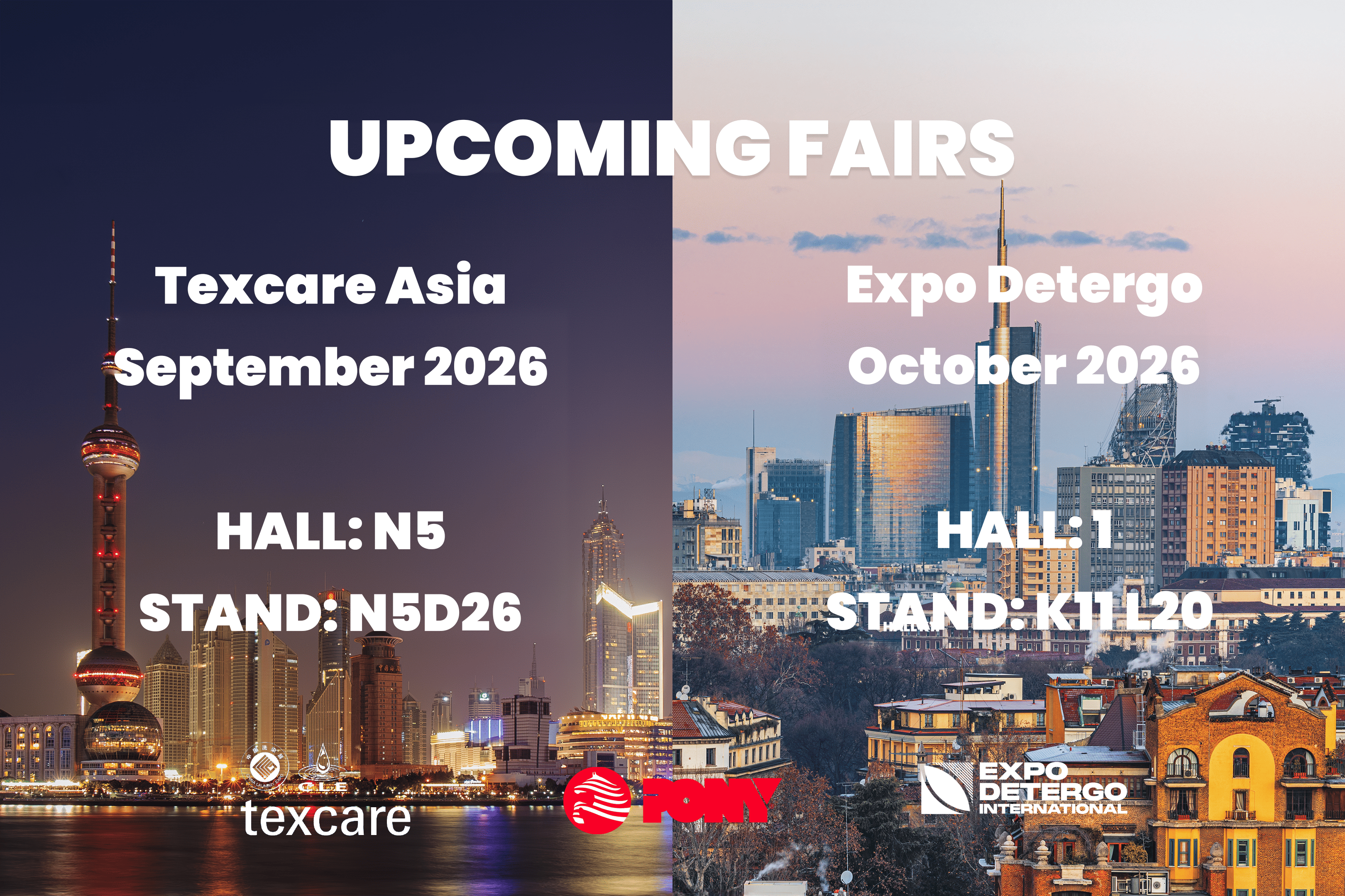 Double international appointment: see you in Shanghai and Milan