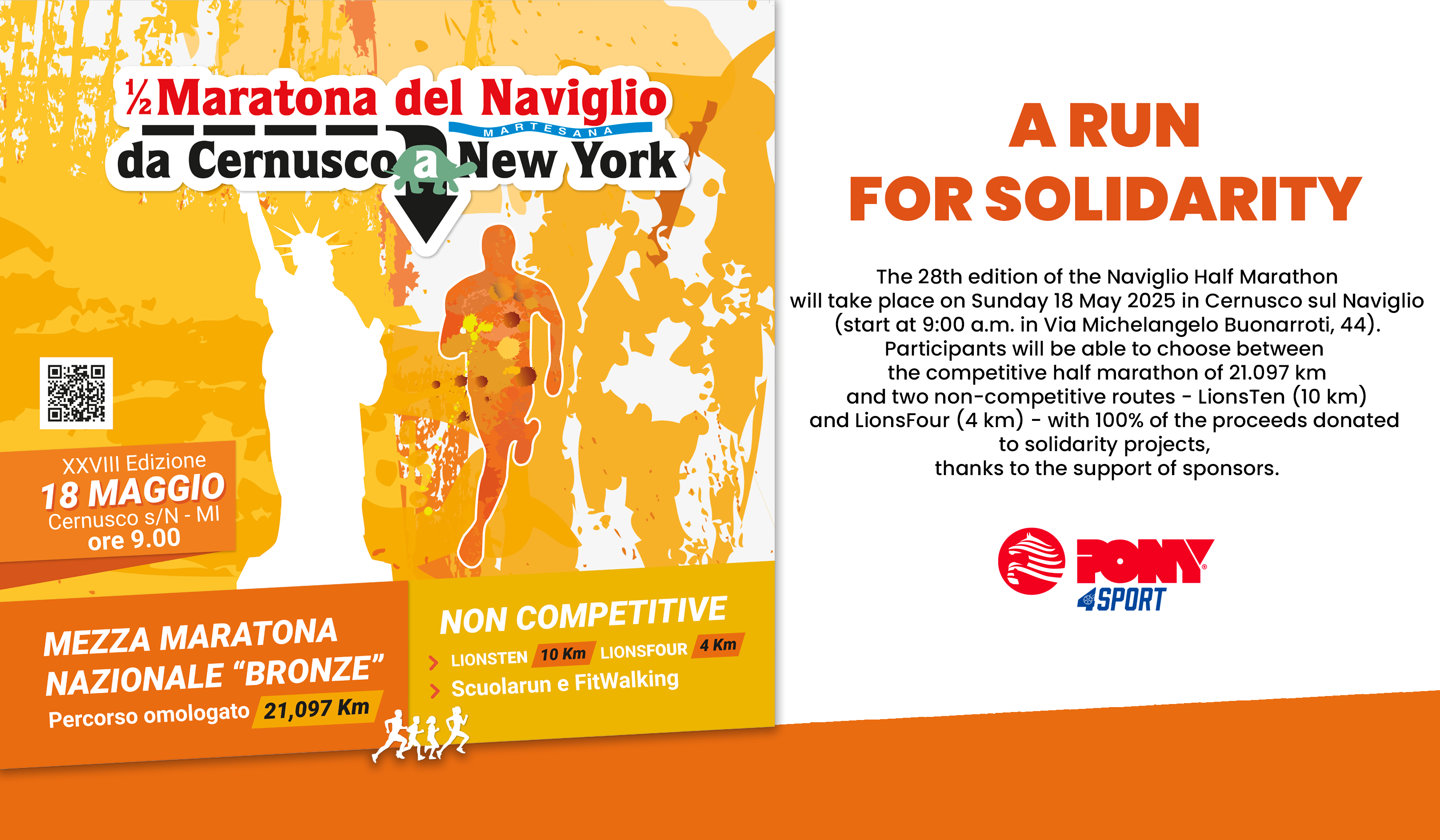 28° Edition of Mezza Maratona del Naviglio: A run for Solidariety